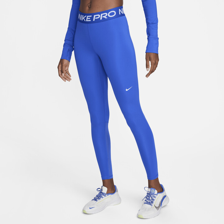 Womens Nike Pro 365 Mid- Rise Cropped Mesh Panel Leggings