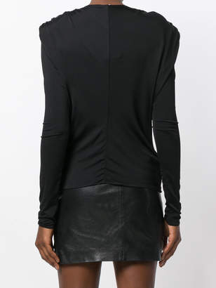 Thierry Mugler wrap front blouse