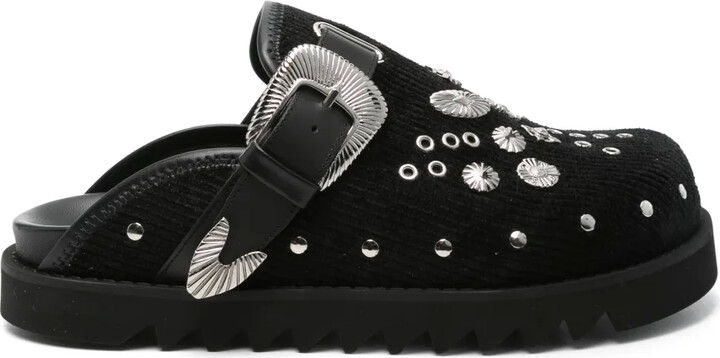 Toga Virilis Eyelet Metal sabot loafers