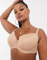 Thumbnail for your product : Ivory Rose Lingerie Ivory Rose Curve plain t-shirt bra in beige
