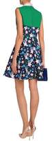 Thumbnail for your product : DELPOZO Appliqued Printed Cotton-neoprene Mini Dress