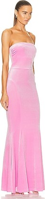 Norma Kamali Strapless Fishtail Gown in Pink