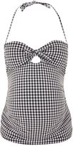 Thumbnail for your product : Topshop Maternity gingham check tankini top