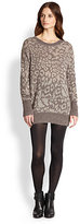 Thumbnail for your product : Rebecca Taylor Leopard-Print Oversized Sweater