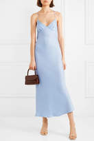 Thumbnail for your product : The Line By K - Florence Hammered-satin Dress - Blue