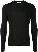Thumbnail for your product : Dirk Bikkembergs panelled rib V-neck sweater