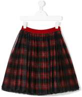 Thumbnail for your product : Dolce & Gabbana Kids tulle checked skirt