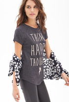 Thumbnail for your product : Forever 21 Happy Thoughts Tee