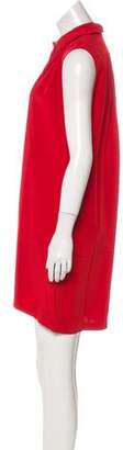 Saint Laurent Silk Mini Dress Red Silk Mini Dress