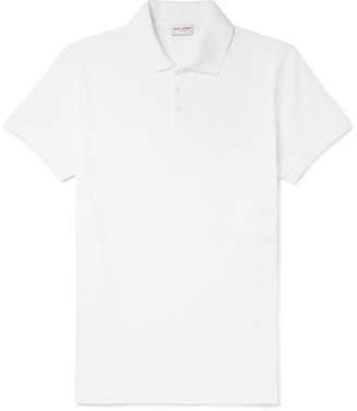 Saint Laurent Cotton-Pique Polo Shirt - Men - White