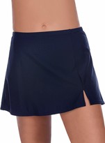 Thumbnail for your product : Penbrooke Women's Plus Size Swimwear Side Slit Skirt Tummy Control Full Coverage Swim Bottom Separate