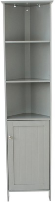 Lloyd Pascal Portland Tall Corner Bathroom Cabinet - Grey