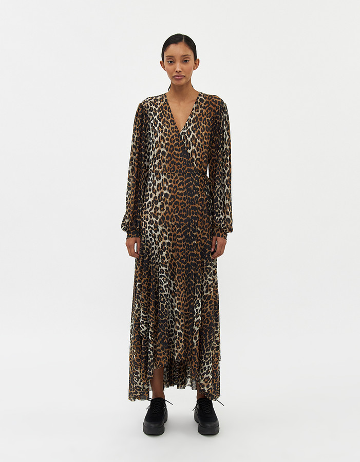 Ganni Leopard Mesh Dress on Sale, UP TO ...