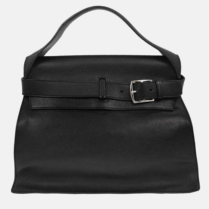 Hermes Etribelt Black Evergrain Handbag