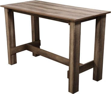 Winston Porter Dining Table For Living And Areas With Foot Pads Stable Support Classic Wood Grain Style Brown 55.1*25.4*35.6 Inches Multifunctional Kitchen Room Desi