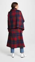 Thumbnail for your product : Anna October Cape Overlay Plaid Coat