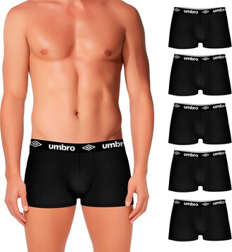 Umbro Men's Set De 5 Boxers (5negros) -100% Algodón-Color (x5) Shorts