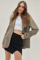 Thumbnail for your product : Nasty Gal Womens Recycled High Waisted Split Front Mini Skirt - Black - 18