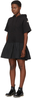 Moncler Black Hoodie Short Dress