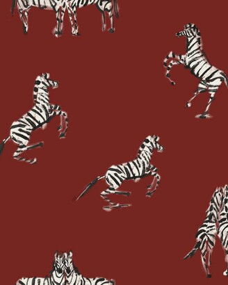 Tempaper Zebras In Love Removable Wallpaper