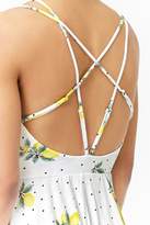 Thumbnail for your product : Forever 21 Strappy Lemon Print Romper