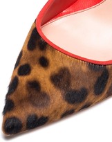 Thumbnail for your product : Alexander McQueen Leopard Heart 105 pony pumps