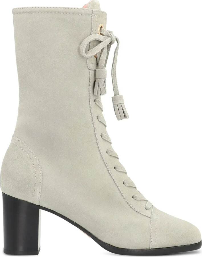 Alberta Ferretti Tassel-Detail Lace-Up Boots