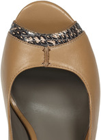Thumbnail for your product : Caprice WATERSNAKE TRIM PEEPTOE COURTS