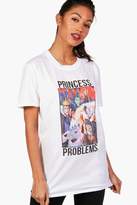 Thumbnail for your product : boohoo Disney Princess Problems PJ Trouser Set