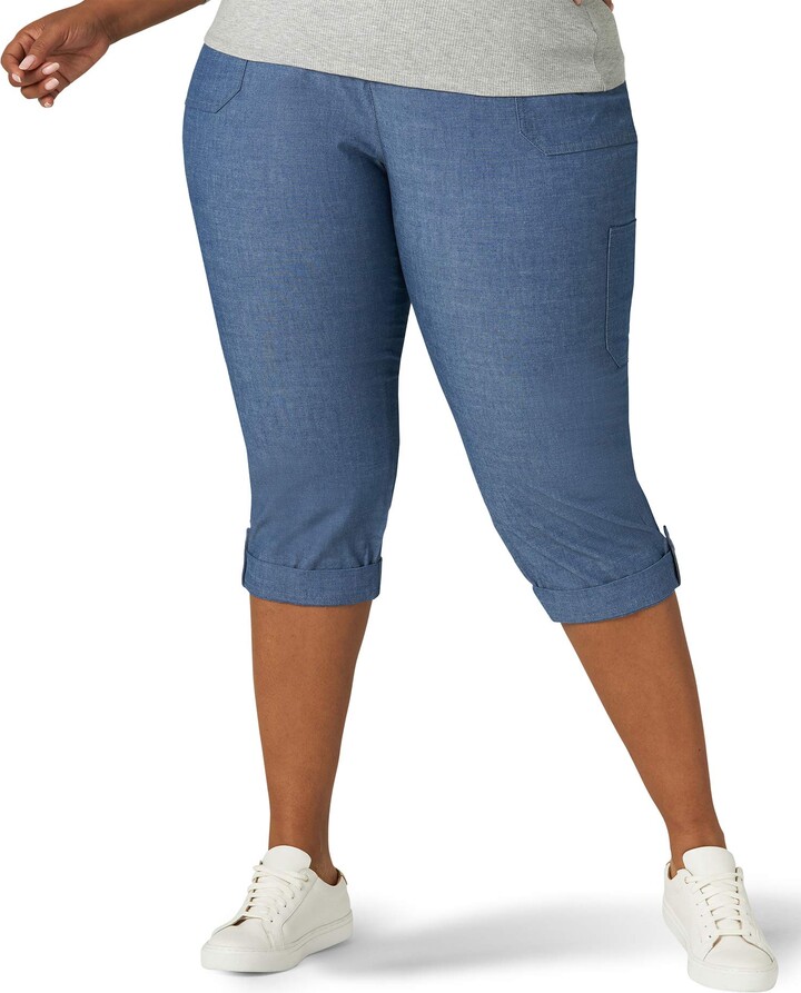 Lee Women's Plus Size Flex-to-Go Cargo Capri Pant - ShopStyle