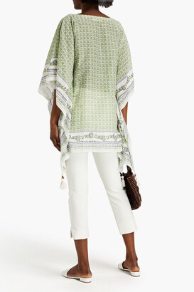 Tory Burch Printed cotton and silk-blend voile tunic