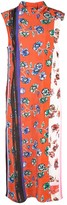 Thumbnail for your product : Derek Lam 10 Crosby Belted Sleeveless French Floral Dress with Foldover Collar
