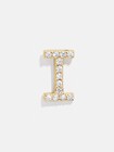 BaubleBar Demi-Fine Single 18K Gold Initial Earring - Gold/Pavé - Gold / I