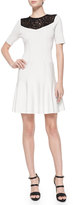 Thumbnail for your product : Nanette Lepore Murano Lace-Yoke Fit & Flare Dress