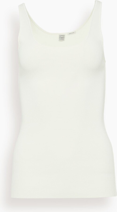 Totême Compact Knit Tank in White