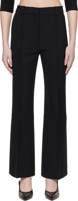 パンツ VICTORIA BECKHAM CROPPED BLACK TROUSERS IN WOOL BLEND Victoria Beckham Women's Wool-Blend Crop Trousers - Heritage