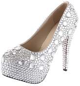 Thumbnail for your product : VELCANS Unique Rhinestone and Crystal Womens Platform Bridal