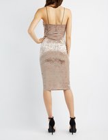 Thumbnail for your product : Charlotte Russe Crushed Velvet Midi Dress