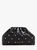 Thumbnail for your product : Ted Baker Pandorh Quilted Studded Leather Clutch Bag, Black