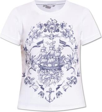 Alexander McQueen T-Shirt With Logo and Cut-Out - ShopStyle