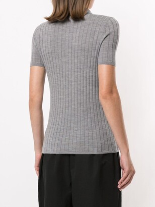 Dion Lee Ribbed Merino Polo Top