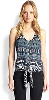 Thumbnail for your product : Rory Beca Batik Tie-Front Tank