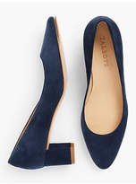 Thumbnail for your product : Talbots Kelsey Block-Heel Pumps-Kid Suede