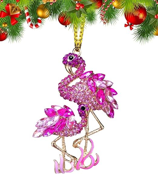 Flamingo Christmas Ornaments Flamingo Gifts for Women Pink Ornament for Girls