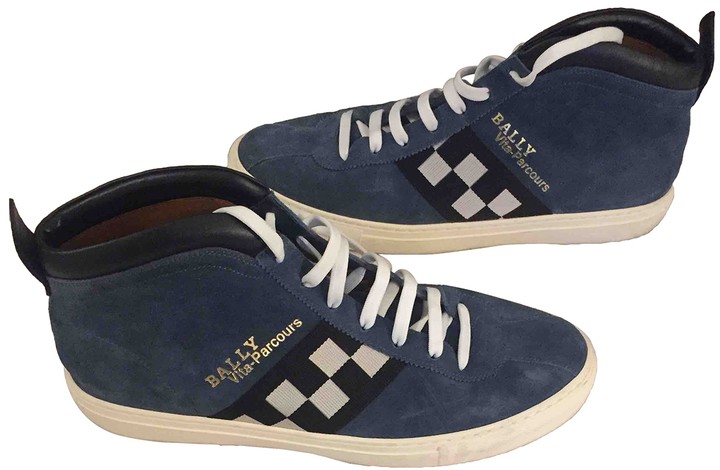 bally blue suede shoes