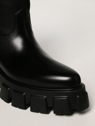 Prada Moonlight boot in brushed leather and Re-nylon - ShopStyle