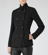 Thumbnail for your product : Reiss Climens SLIM CUT PEACOAT BLACK