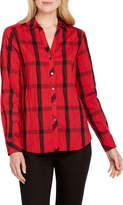 Thumbnail for your product : Foxcroft Mary in Crinkle Windowpane Shirt