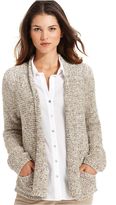 Thumbnail for your product : Eileen Fisher Marled-Knit Open-Front Cardigan