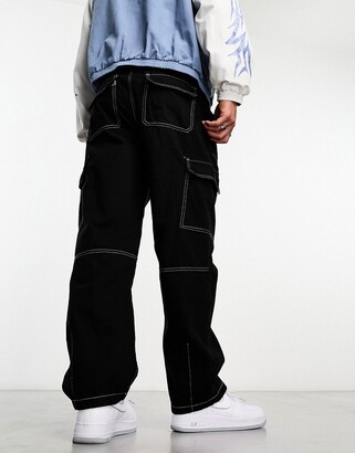 Buy Women Black Contrast Stitch Zipper Fly Pants Online At Best Price -  Sassafras.in